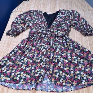 Zara Red, Yellow & White Spring Floral Dress